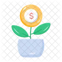 Investment Growth Money Plant Money Growth Icon