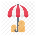 Umbrella Protection Cost Icon