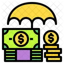 Umbrella Money Coin Icon