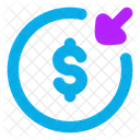 Money Recive Circle Money Receive Dollar Icon