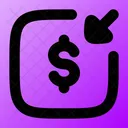 Money Recive Square Icon