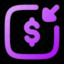 Money Recive Square Icon