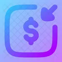 Money Recive Square Icon