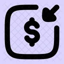 Money Recive Square Money Receive Money Icon