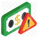 Money Risk Financial Risk Dollar Risk Icon