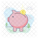 Money Saving Piggy Bank Piggy Icon