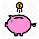 Money Savings Dollar Keeping Piggy Bank Icon