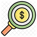 Magnifier Dollar Business Icon