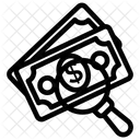 Money Search Fundraising Icon