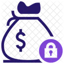 Sack Of Money Cash Padlock Icon