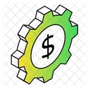 Money Setting Dollar Setting Cogwheel Icon