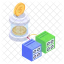 Blockchain Storage Money Storage Bitcoin Storage Icon