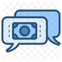 Blue Money Talk Financial Chat Icon
