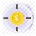 Money Target Dollar Target Financial Target Icon