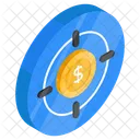 Money Target Dollar Target Financial Target Icon