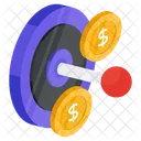 Money Target Dollar Target Financial Target Icon