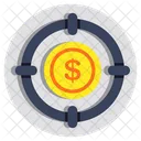 Money Target Dollar Target Financial Target Icon