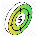 Money Target Money Goal Focus Icon