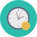 Clock Pay Dollar Icon