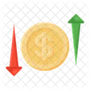 Currency Down Currency Rates Currency Value Icon
