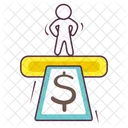 Money Transaction Cash Withdrawal Commerce Icon