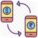 Money Transfer Exchange Money Mobile Banking Icon