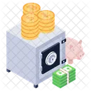 Bank Locker Safe Box Money Vault Icon