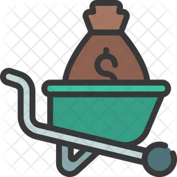 Money Wheelbarrow  Icon