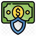 Money With Shield  Icon