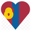 Mongolei Flagge Symbol