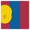 Mongolei Flagge Symbol