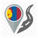 Mongolei Flagge Symbol