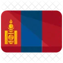 Mongolei Flagge Land Symbol