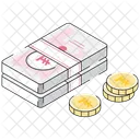 Mongolian Tugrik Paper Currency Banknote Icon