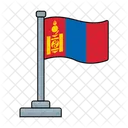 Mongolie Monnaie Argent Icône