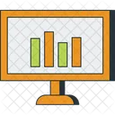 Moniteur avec diagramme  Icône