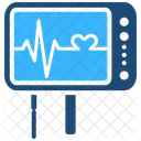 Moniteur De Rythme Cardiaque Machine ECG Electrocardiogramme Icône