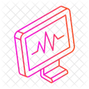 Moniteur Ecg Cardiologie Soins De Sante Icône