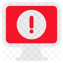 Monitor Warning Error Icon