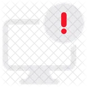 Monitor Warning Broken Screen Icon