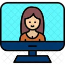 Monitor Computer Online Streaming Icon