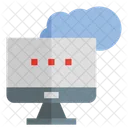 Monitor Computer Cloud Computing Icon