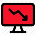 Monitor Down Recession Icon