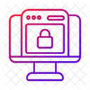 모니터 웹 잠금 아이콘