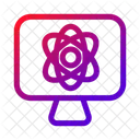 Monitor Atom Wissenschaft Symbol