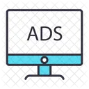 Monitor Online Advertising Online Promotion Icon