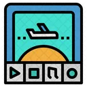 Monitor Plane Transportation Icon