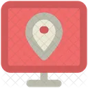 Monitor Map Pin Icon