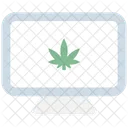 Monitor Cannabis Cannabidiol Icon