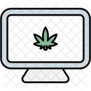 Monitor Cannabis Cannabidiol Icon
